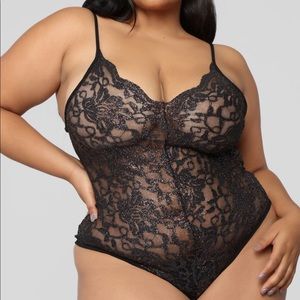 Fashion Nova Glitter Lace Teddy Size 3X